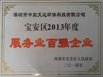 2013年度宝安区服务业百强企业
